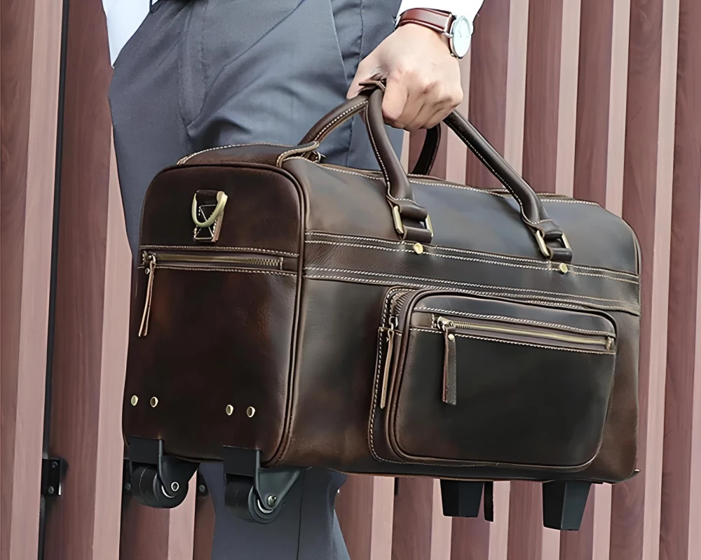 leather carry on luggage